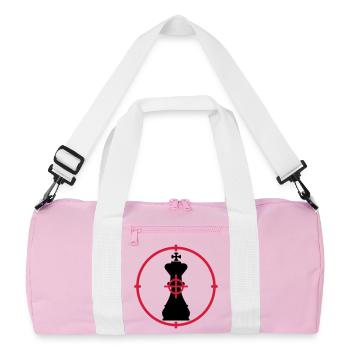 Chess / Echecs / Stratégie / Dames / Geek - Sac de sport recyclé - rose/blanc - Devant