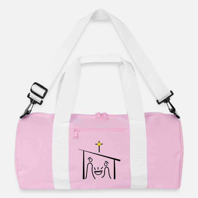 Weihnachtskrippe, Jesus, Weihnacht, Advent Recycelte Duffel Bag