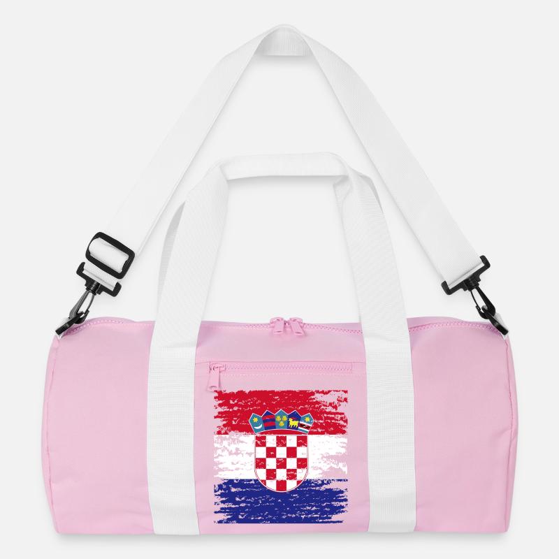 Authentisches kroatisches Flaggenwappen Recycelte Duffel Bag