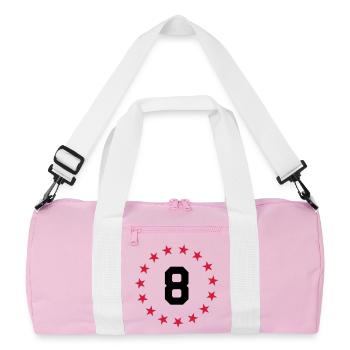 Figure 8 - Recycled Duffel Bag - pink/white - Front