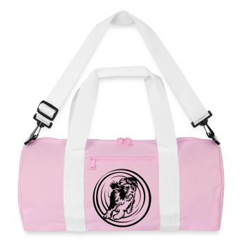Bearded Collie - Sac de sport recyclé - rose/blanc - Devant