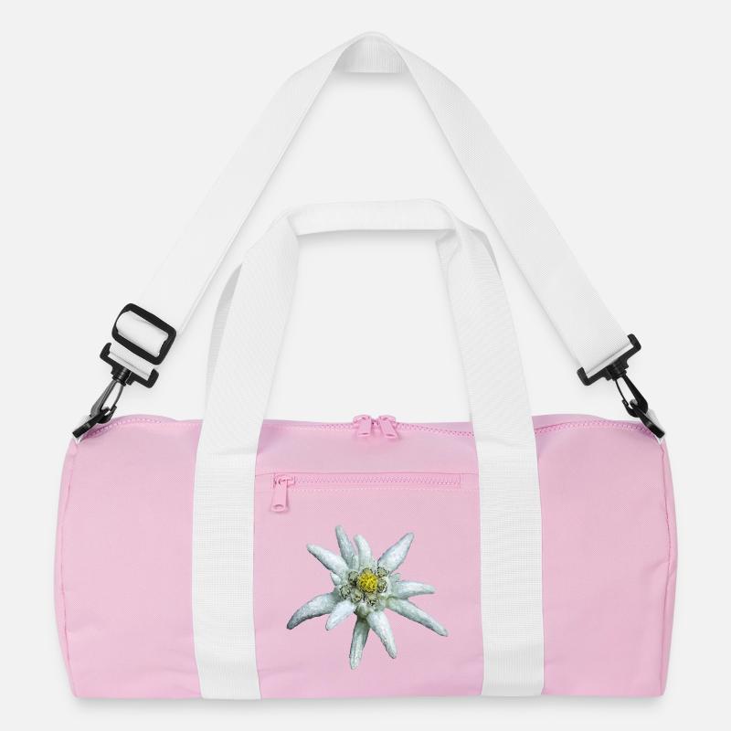 Alpen-Edelweiß - Recycelte Duffel Bag - Rosa/Weiß