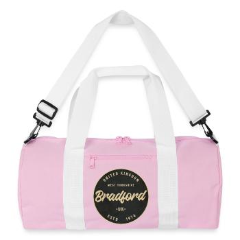 Bradford Vintage Circular Badge - Recycelte Duffel Bag - Rosa/Weiß - Vorne