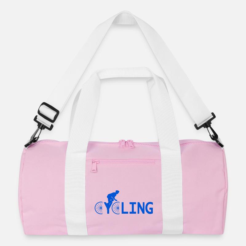 Radfahren - Recycelte Duffel Bag - Rosa/Weiß