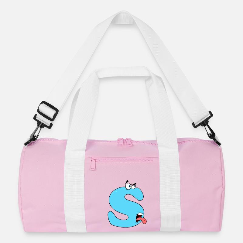 S - Recycelte Duffel Bag - Rosa/Weiß