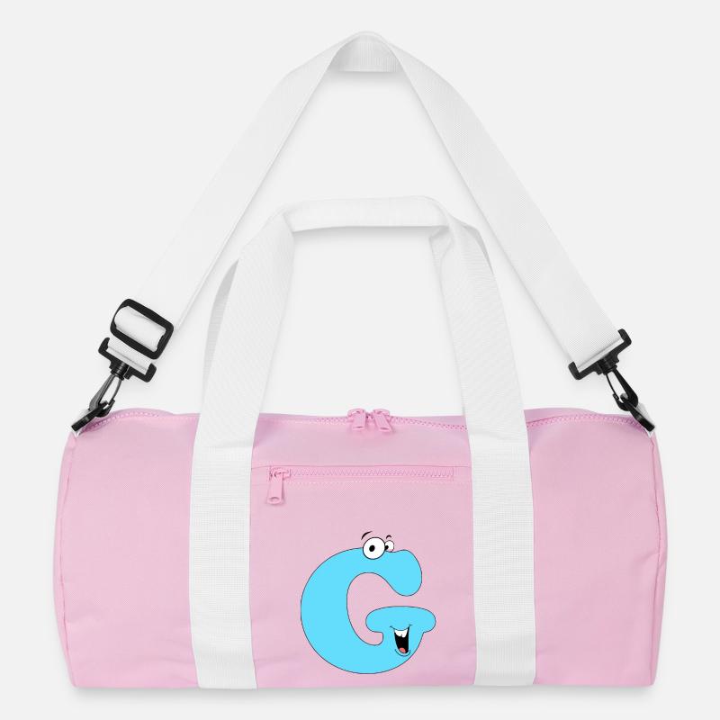 G - Recycelte Duffel Bag - Rosa/Weiß