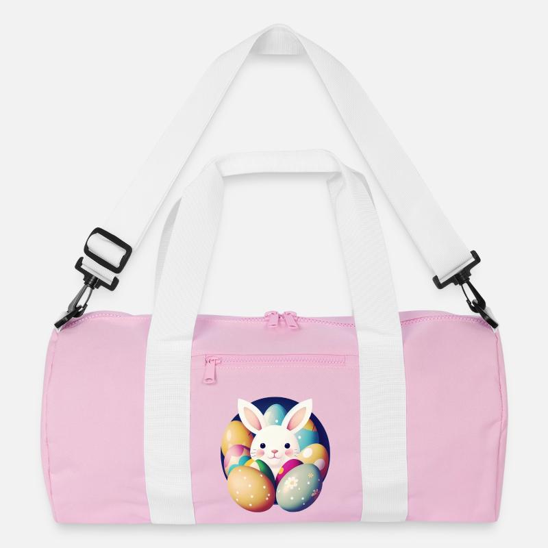 Easter bunny with Easter eggs Recycled Duffel Bag