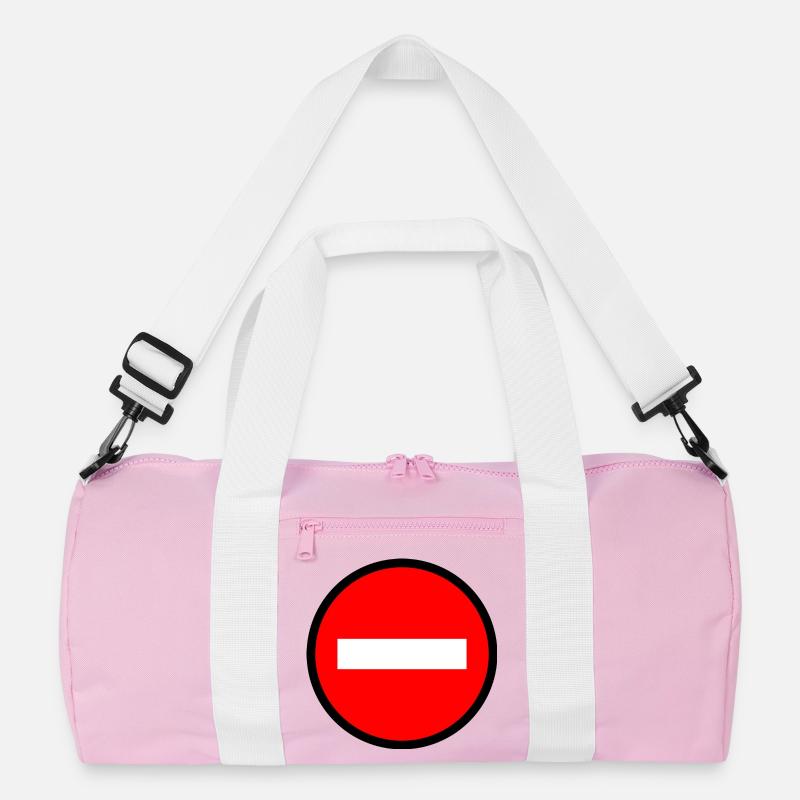 FORBIDDEN. PANEL. DO NOT ENTER. DANGER. HUMOR. Recycled Duffel Bag