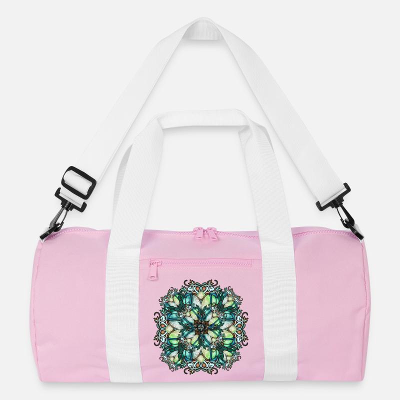Jugendstil Rosette in transparenter Glas Optik Recycelte Duffel Bag
