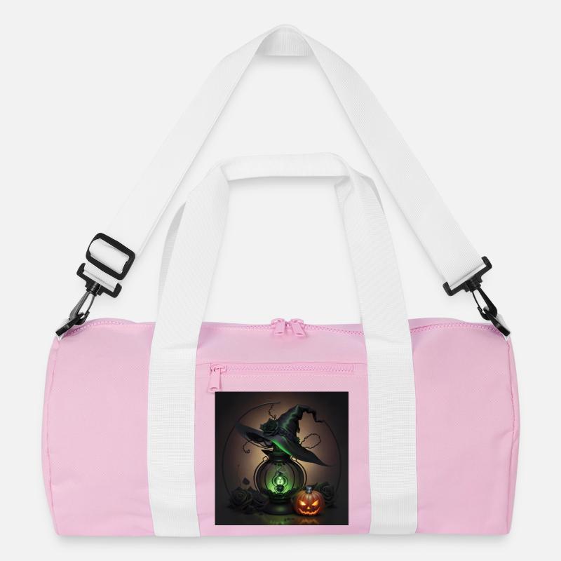 Witch Hat - Recycled Duffel Bag - pink/white