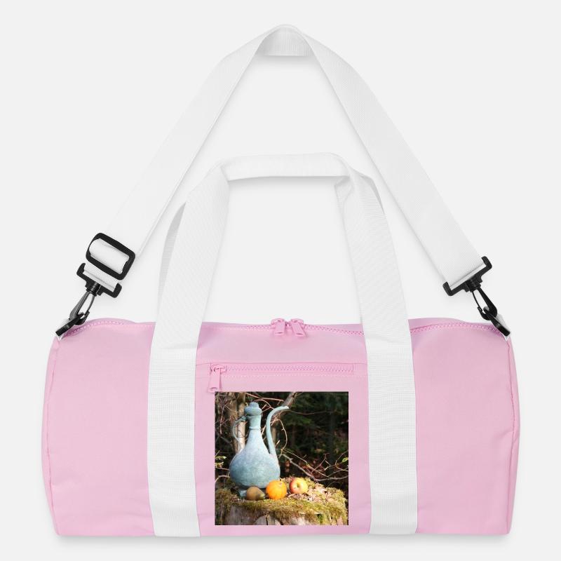 Kupferkännchen im Schwarzwald - Recycelte Duffel Bag - Rosa/Weiß