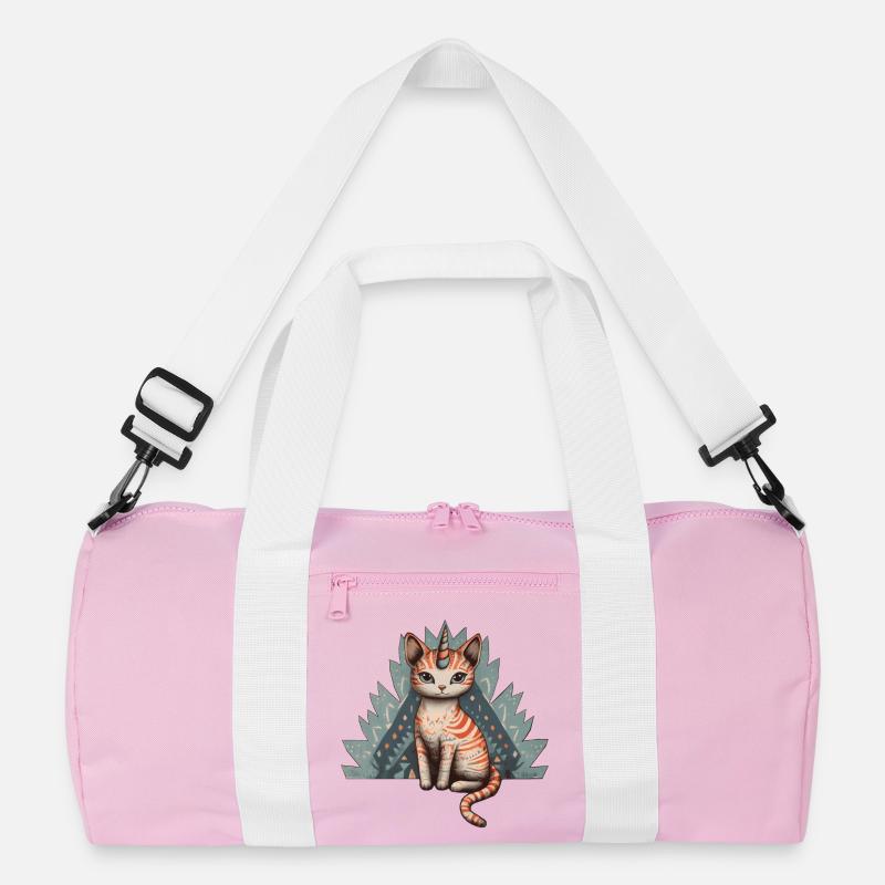 Pastellfarbene Einhorn-Katze Recycelte Duffel Bag