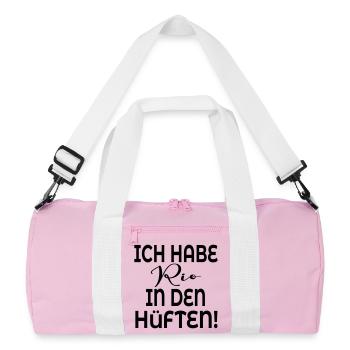 TANZEN HÜFTE BEWEGUNG - Recycelte Duffel Bag - Rosa/Weiß - Vorne