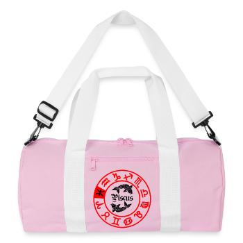 Twelve signs zodiac sign Piscus Piscus - Recycled Duffel Bag - pink/white - Front