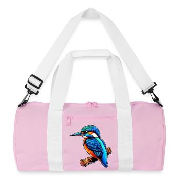 Martin-pêcheur - Sac de sport recyclé - rose/blanc - Devant