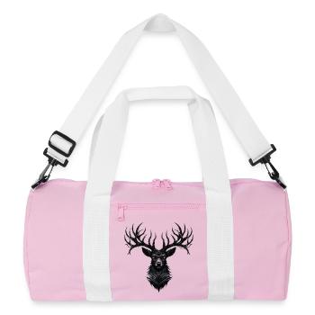 Horns of Darkness - Recycelte Duffel Bag - Rosa/Weiß - Vorne