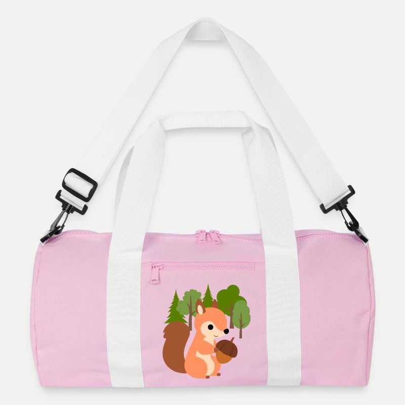 Eichhörnchen mit Nuss Recycelte Duffel Bag