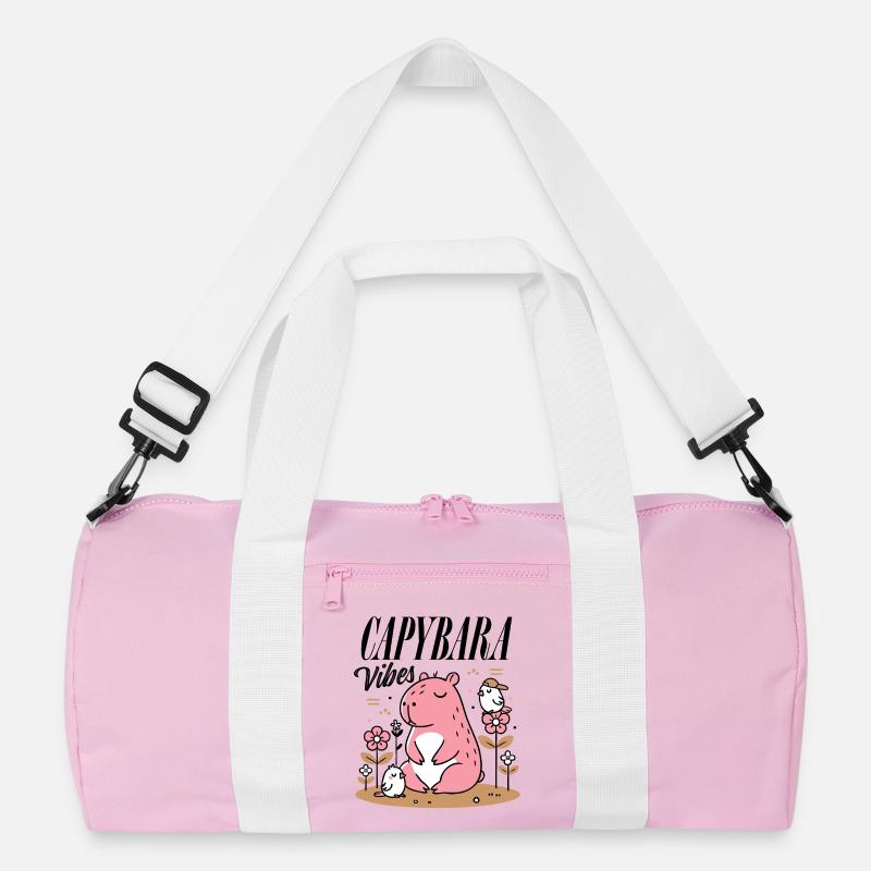 Entspanntes Capybara mit Freunden Recycelte Duffel Bag