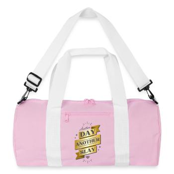 Another Day Another Slay Banner - Recycled Duffel Bag - pink/white - Front