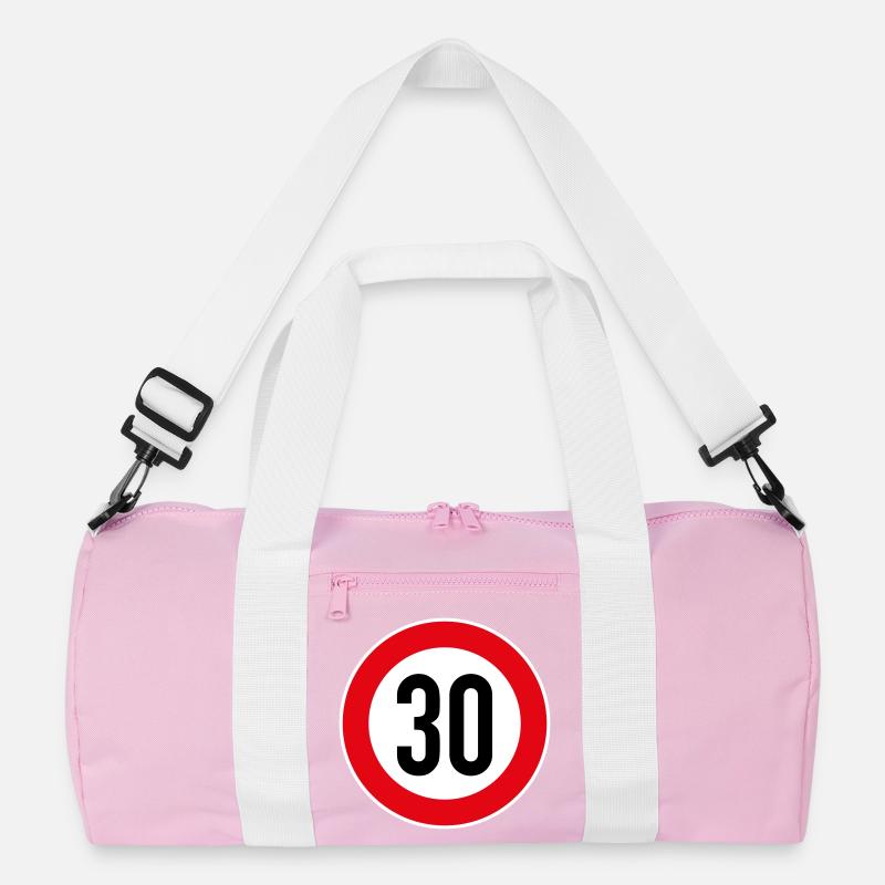 30 Geburtstag - Recycelte Duffel Bag - Rosa/Weiß