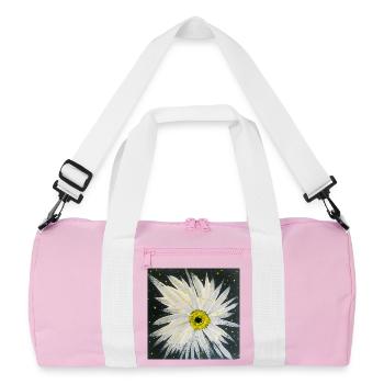 Design Edelweiss-noir-blanc - Sac de sport recyclé - rose/blanc - Devant