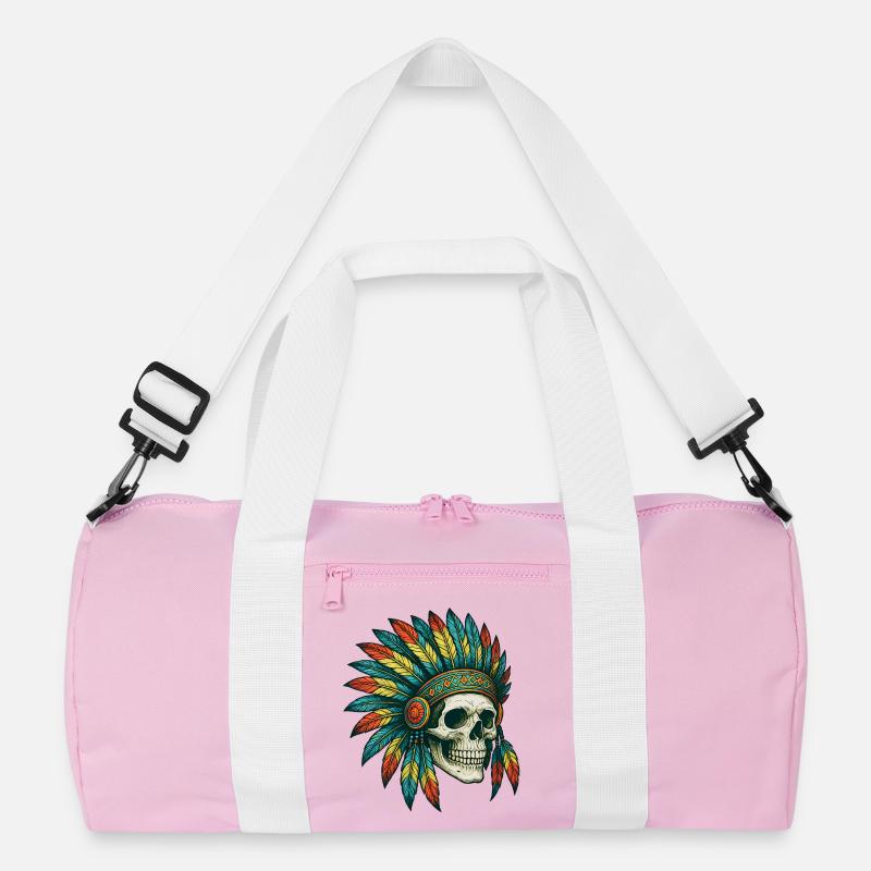 Eingeborener Stamm Schädel Illustration Recycelte Duffel Bag