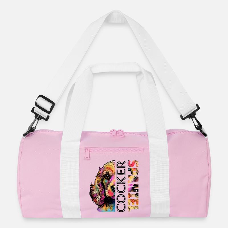 Farbenfroher Cocker Spaniel Recycelte Duffel Bag