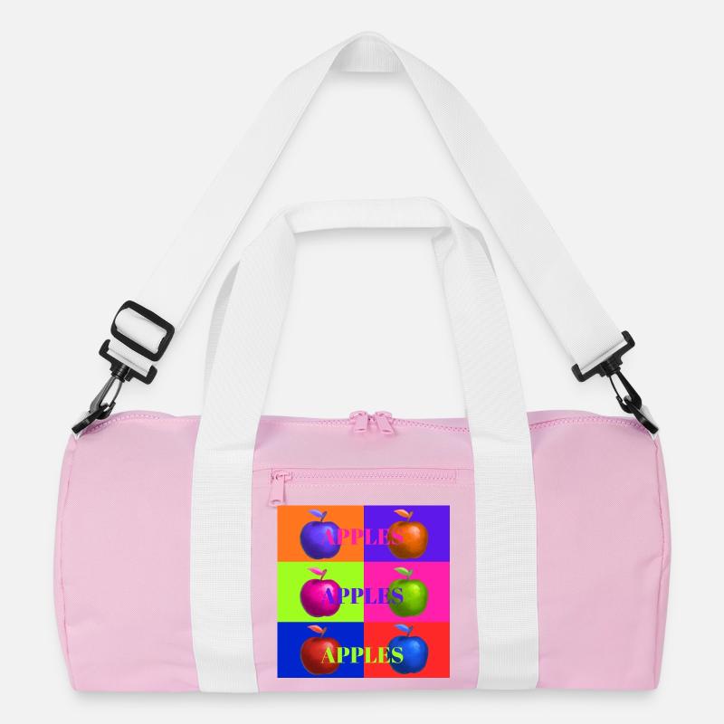 Pop Art Apple Collage Design Recycled Duffel Bag