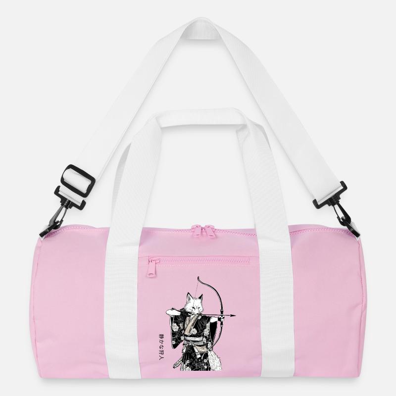 Samurai Fuchs mit Bogen – Ukiyo-e Japan Art Recycelte Duffel Bag