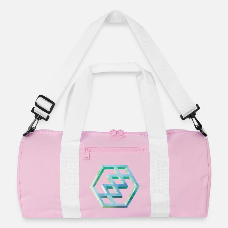Geometric Hexagon Pattern Art Recycled Duffel Bag