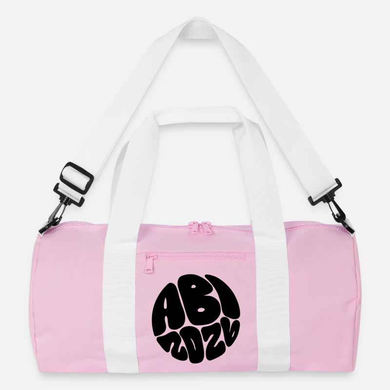 ABI 2026 – Bubble-Schrift - Recycelte Duffel Bag - Rosa/Weiß
