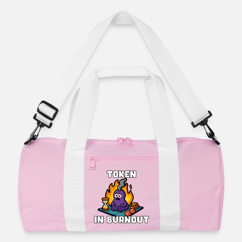 Token-Burnout - Recycelte Duffel Bag - Rosa/Weiß