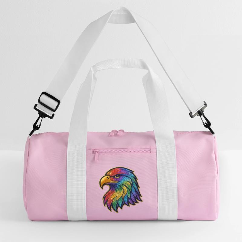Rainbow Eagle Head Patch Recycled Duffel Bag