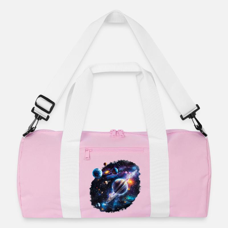 Galactic Planetary System Pattern Recycled Duffel Bag