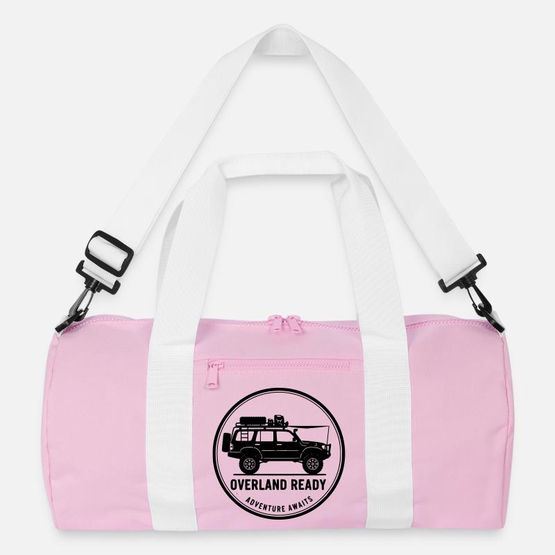 Overland - Recycelte Duffel Bag - Rosa/Weiß