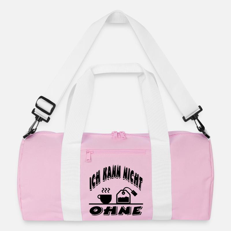 Tee - Recycelte Duffel Bag - Rosa/Weiß