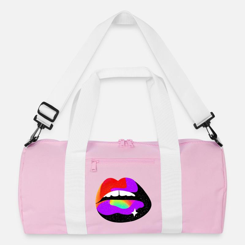 Kosmische Regenbogenlippen Recycelte Duffel Bag