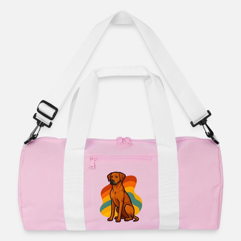 Retro Rhodesian Ridgeback Hund Recycelte Duffel Bag