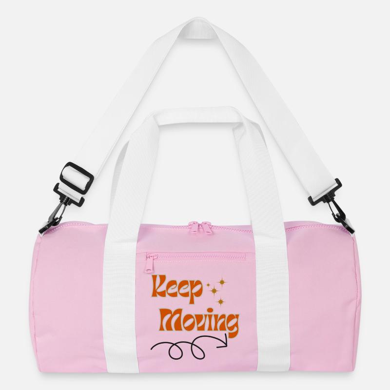 Weitergehen - Recycelte Duffel Bag - Rosa/Weiß