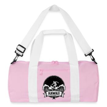 Hawaii Surfer Surfer on Pacific Wave - Recycled Duffel Bag - pink/white - Front
