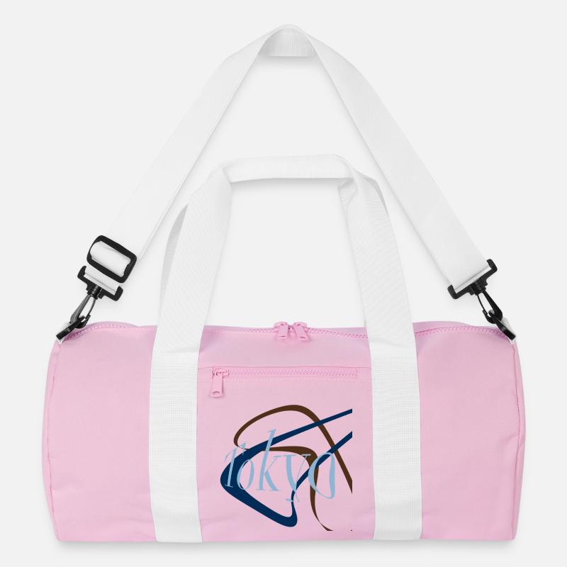 Tokio - Recycelte Duffel Bag - Rosa/Weiß