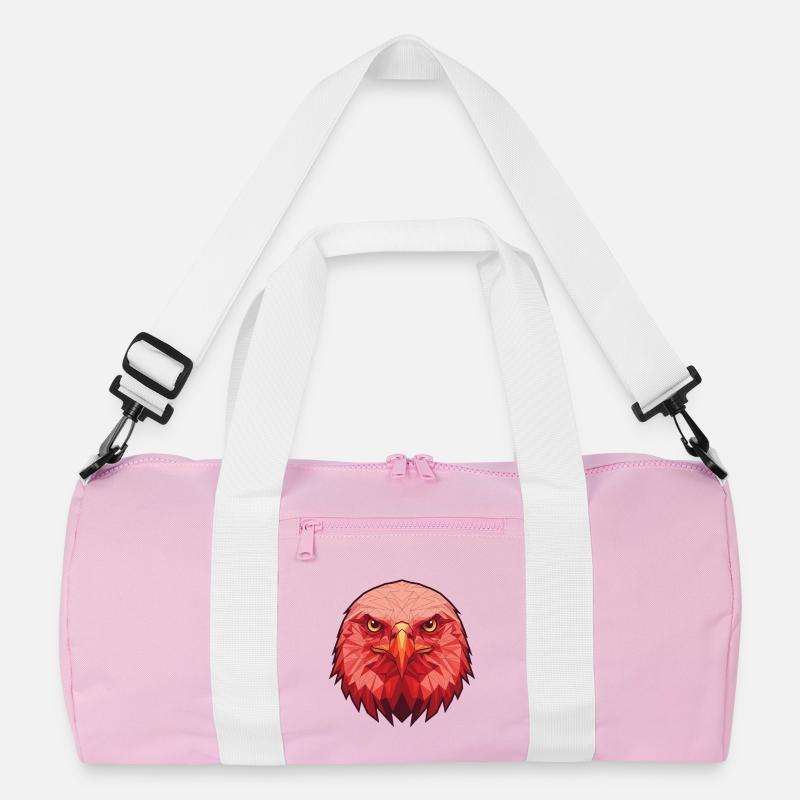 Red Eagle Lowpoly Portrait Recycled Duffel Bag