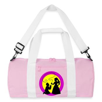 Brautpaar Ehepaar Hochzeit - Recycelte Duffel Bag - Rosa/Weiß - Vorne