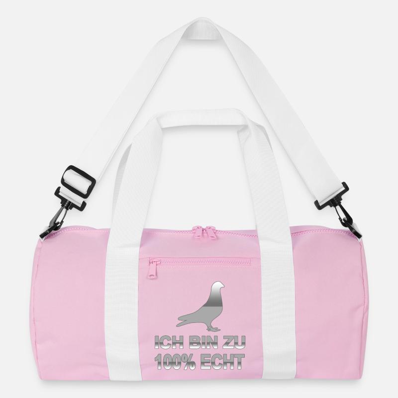 Tauben - Recycelte Duffel Bag - Rosa/Weiß