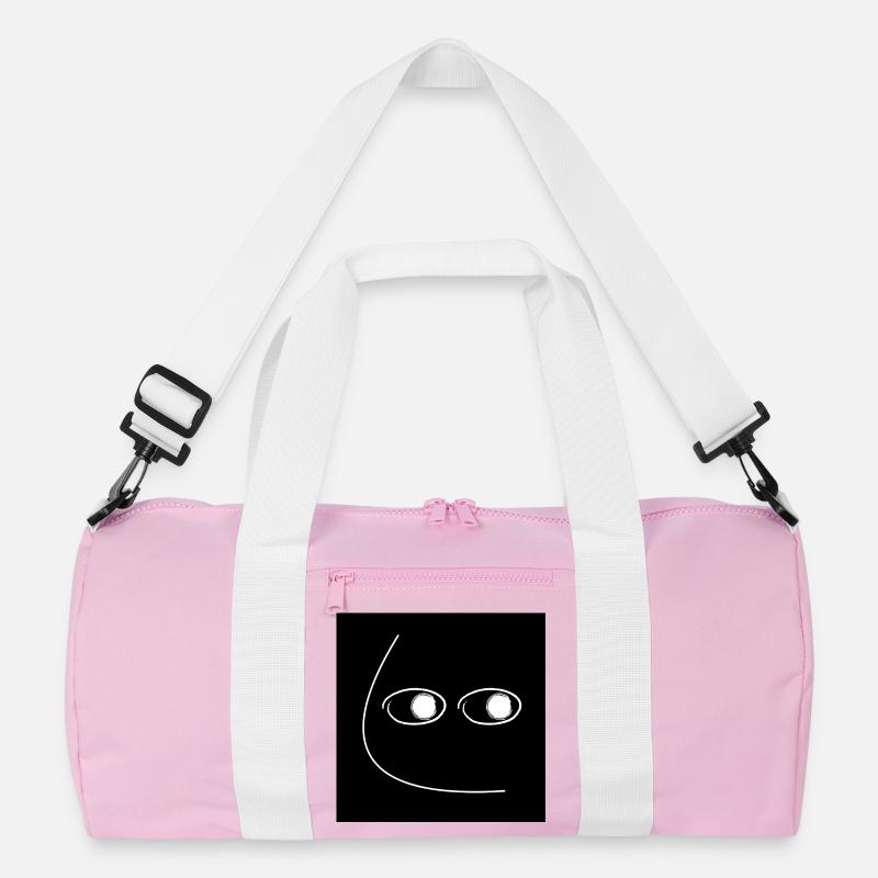 Seite Eye_Blk/Wht - Recycelte Duffel Bag - Rosa/Weiß