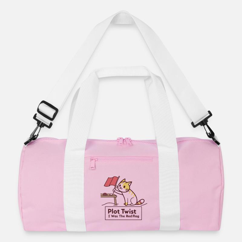 Plot Twist: I am the Red Flag Recycelte Duffel Bag
