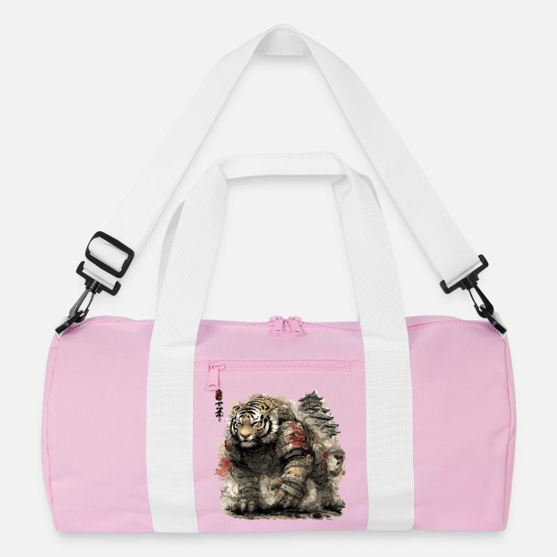 Tiger Samurai Armor vor Burg Recycelte Duffel Bag