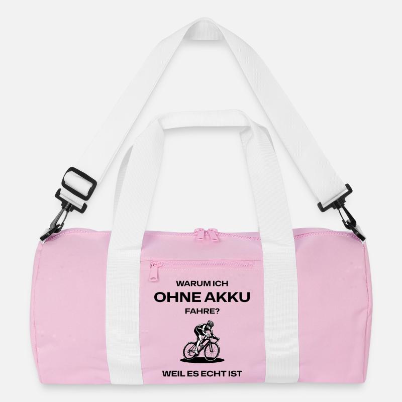 Radfahrer Silhouette Schwarz Recycelte Duffel Bag