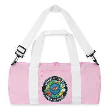 Le sprint, c’est la vie : des zombies agiles dans la roue des hamsters - Sac de sport recyclé - rose/blanc - Devant