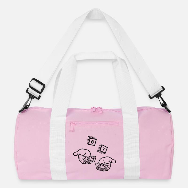 67 Six Seven - Recycelte Duffel Bag - Rosa/Weiß